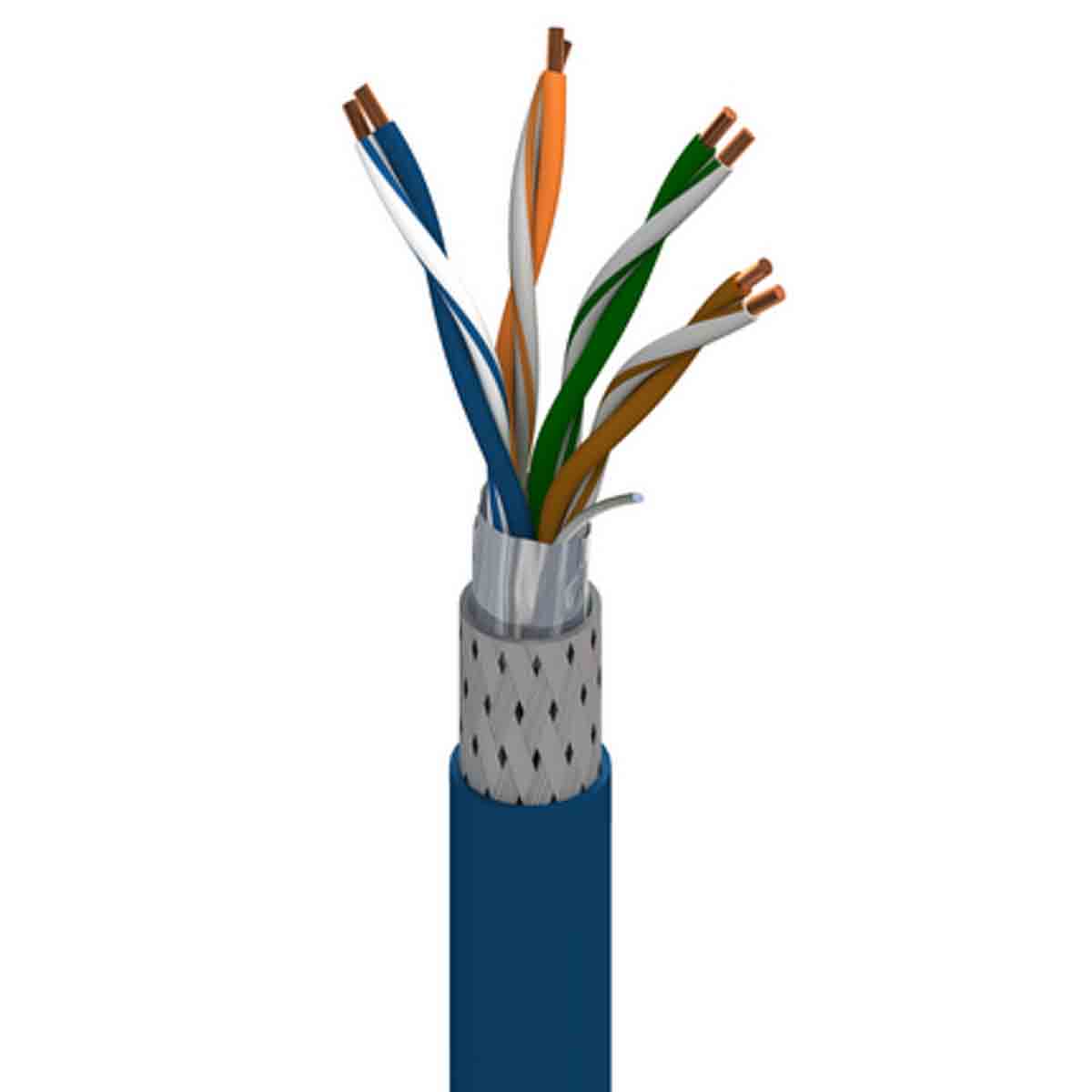 Belden 7921A, 305 m Cat5e Ethernet Cable, Black Polyvinyl Chloride Sheath Screened, Shielded