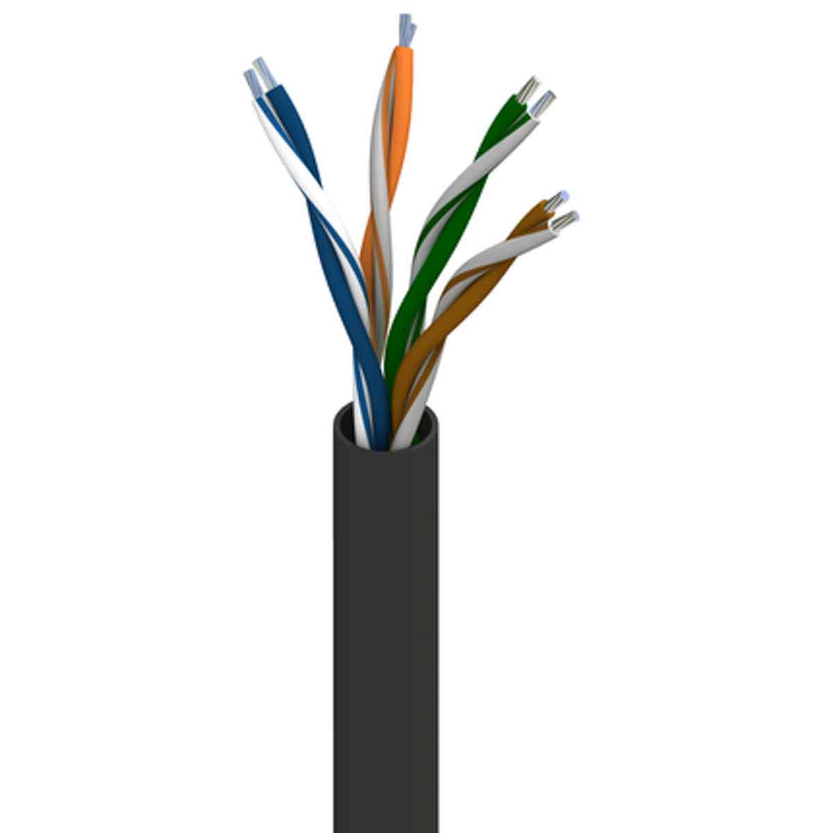 Belden 7924A, 305 m Cat5e Ethernet Cable, Black Polyvinyl Chloride Sheath Unscreened, Unshielded