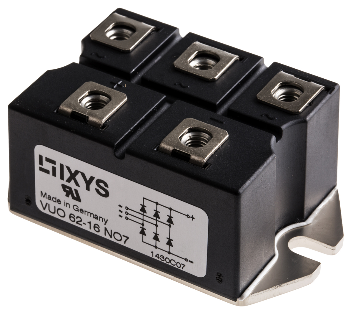 IXYS Bridge Rectifier Module, 63A, 1600V, 3-phase, 5-Pin