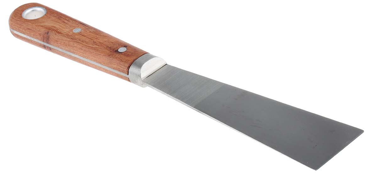 RS PRO Hardwood 125 mm Putty Knife Scraper Polished Blade