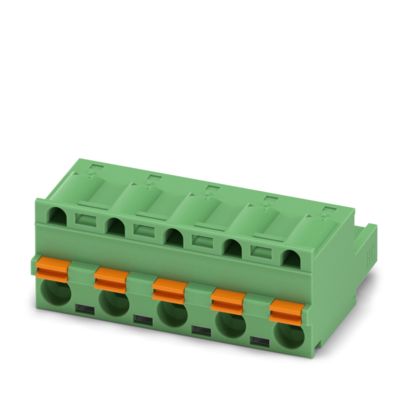 Phoenix Contact, 7.62mm Pitch, 5 HC/..-ST, GFKC 2, 5 Way, , Pluggable Terminal Block, Plug, PCB Mount, Push In Spring
