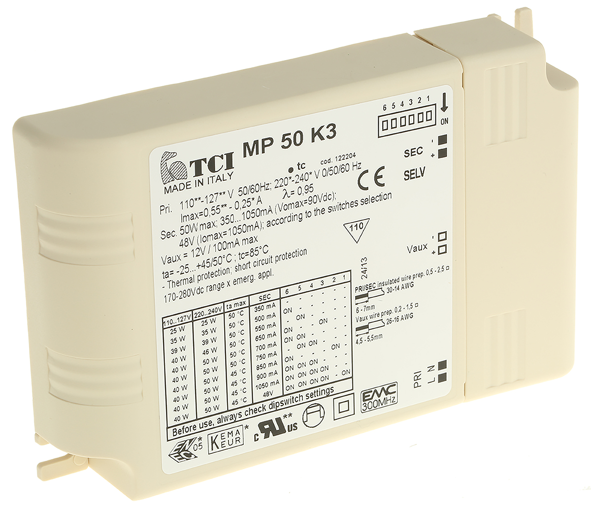 RS PRO 50 W Electronic LED Lighting Ballast, 220V, 240 V