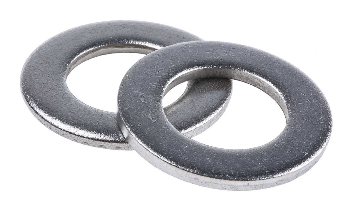 RS PRO Stainless Steel Plain Washers, M20, DIN 125A