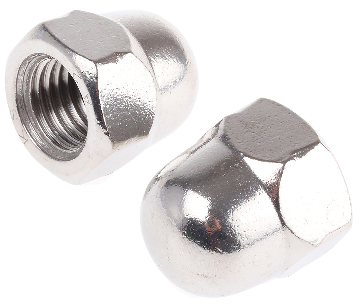 RS PRO, Plain Stainless Steel Dome Nut, DIN 1587, Metric