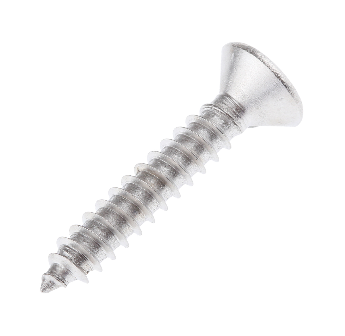 RS PRO Plain Stainless Steel Countersunk Head Self-Tapping Screw 32 mm 12