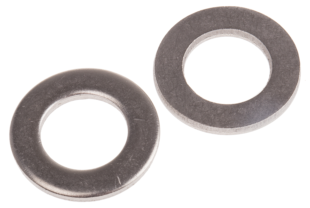 RS PRO Stainless Steel Plain Washers, M16, DIN 125A
