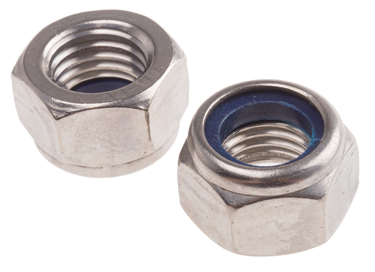 RS PRO, Plain Stainless Steel Locknut, DIN 985