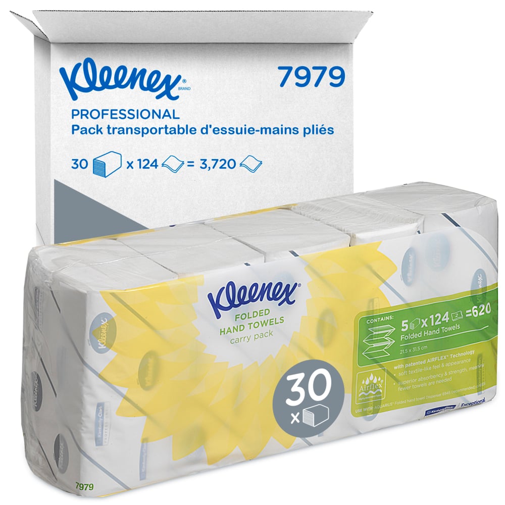 KLEENEX Kleenex® Ultra™ (7979) Interfolded Hand Towels, 318 x 215 mm, 2 Ply, 3720 Sheets