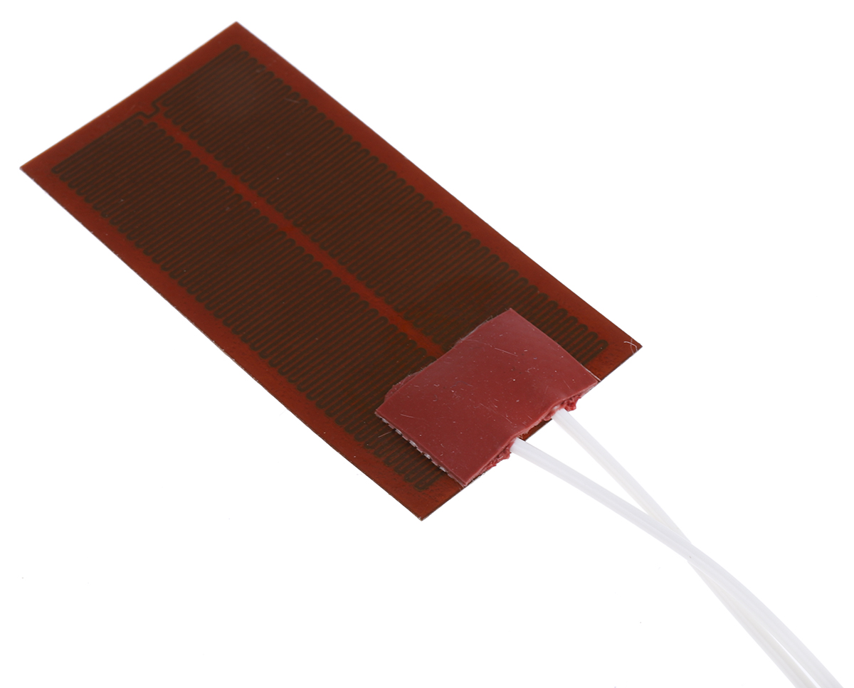 RS PRO Heater Mat, 12V, 1.25 W Rectangle, 25 mm 50mm