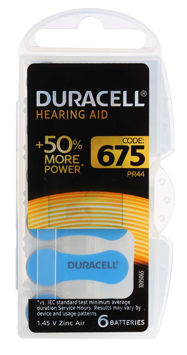 798-9391 Duracell Button Battery, 1.4 V, 11.6 mm Diameter, 6 Pack