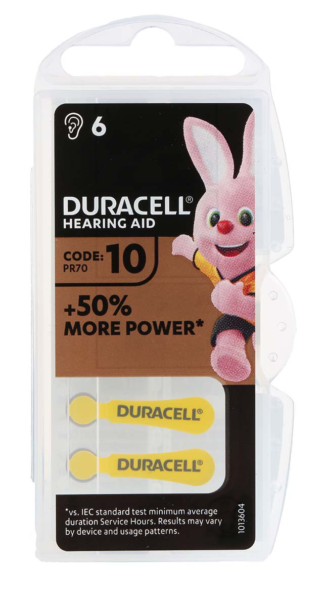 798-9408 Duracell Button Battery, 1.4 V, 5.8 mm Diameter, 6 Pack