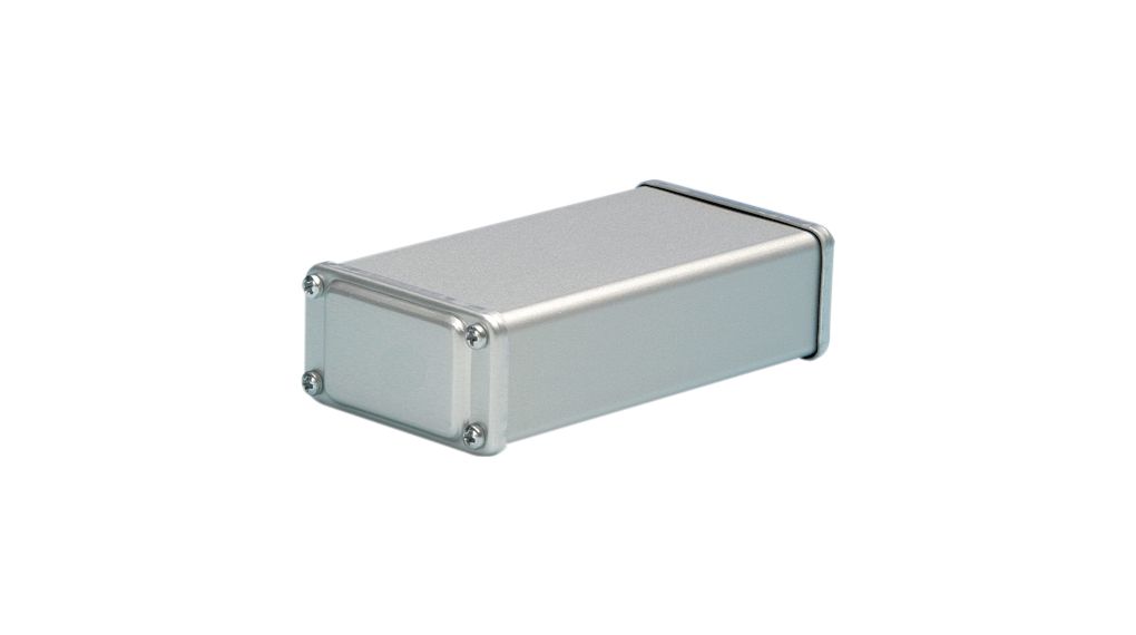 Teko MINITEKAL Series Grey Aluminium Enclosure, Transparent Lid, 71.2 x 43.25 x 23mm