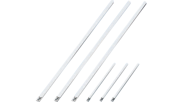 Panduit Cable Tie, , 360mm x 5 mm, Steel 304 Stainless Steel, Pk-100units