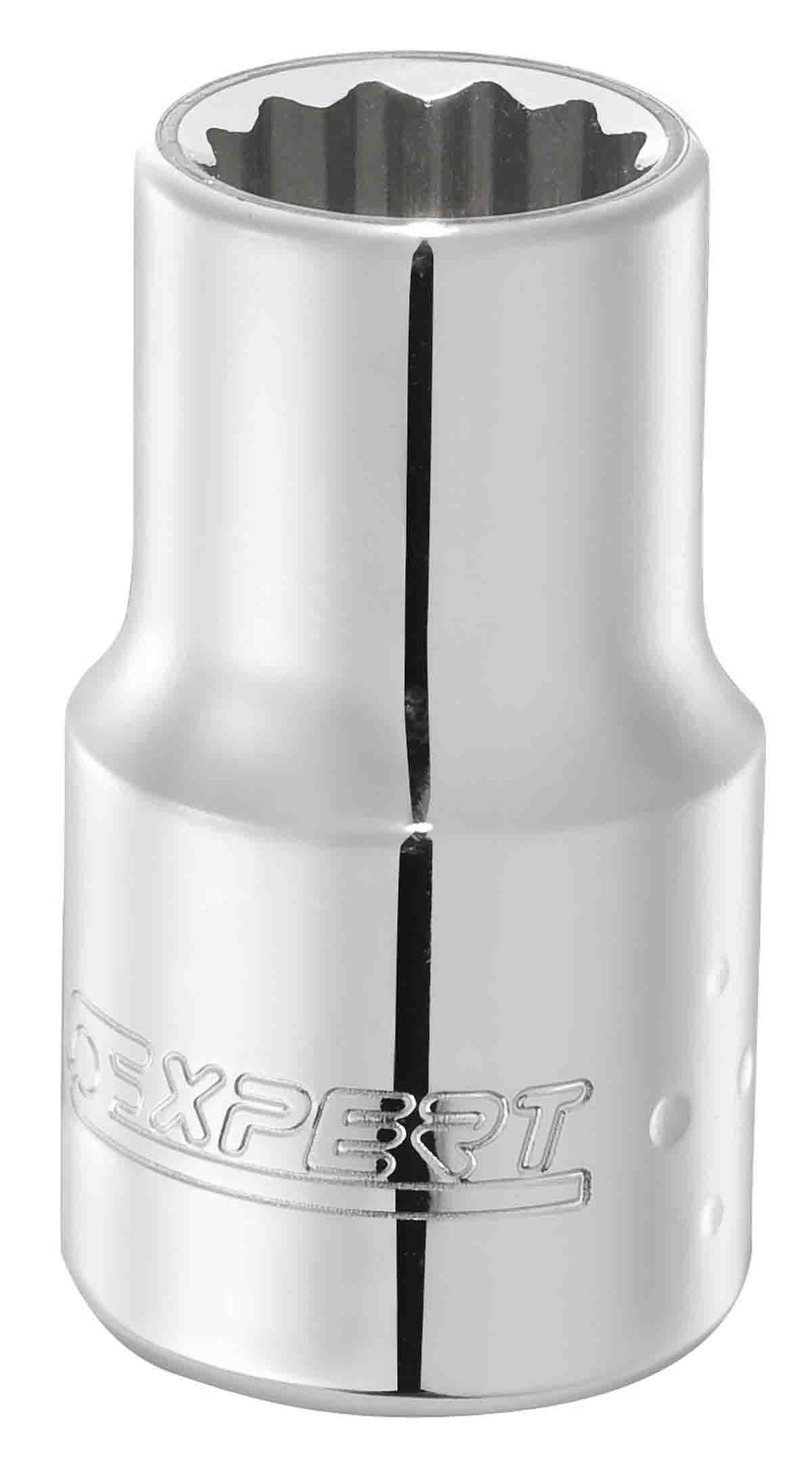 Expert by Facom 1/2 in Drive 15mm Standard Socket, 12 point, 38 mm Overall Length