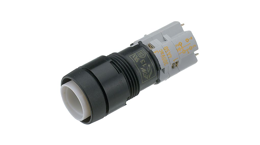 RAFI 1.15.108 Series Illuminated Push Button Switch, Momentary, Panel Mount, 16.2mm Cutout, 1NO+1NC, 230V, IP40