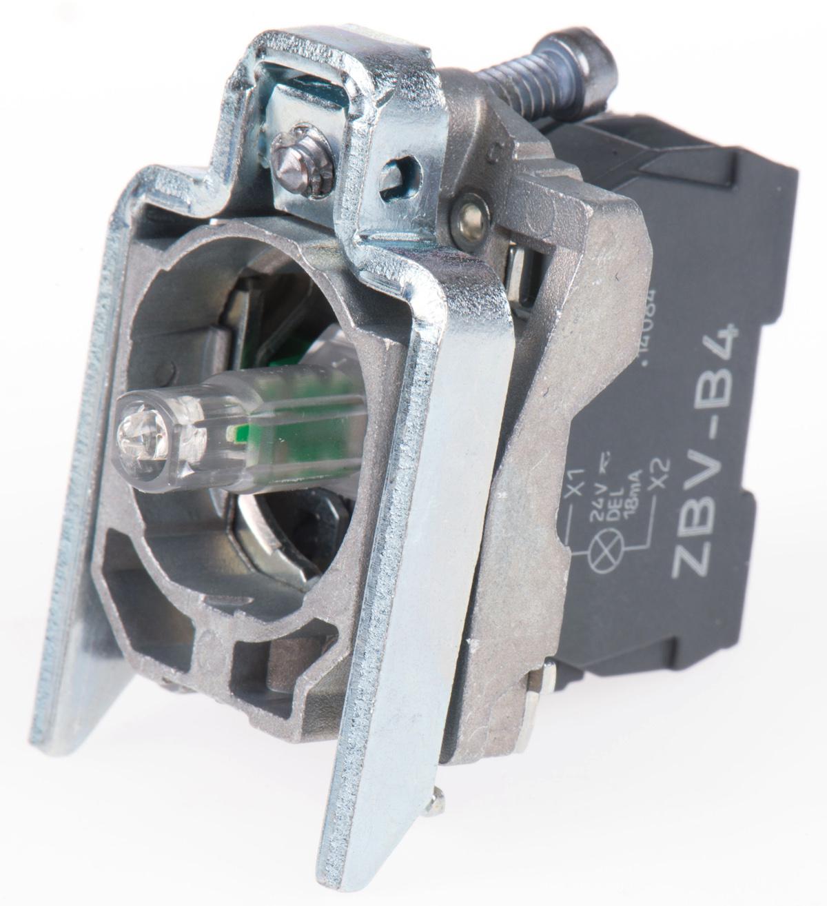 zb4bw0b41 Schneider Electric XB4 Contact & Light Block 1NO LED Red 24 V ac/dc Screw terminal