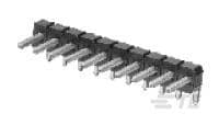 TE Connectivity AMPMODU Series Right Angle Board PCB Header, 15 Contact(s), 2.54 mm Pitch, 1 Row
