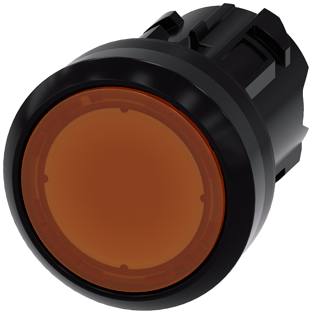 3su1001-0ab00-0aa0 Siemens SIRIUS ACT Series Amber Momentary Push Button Head, 22 mm Cutout, IP66, IP67, IP69K