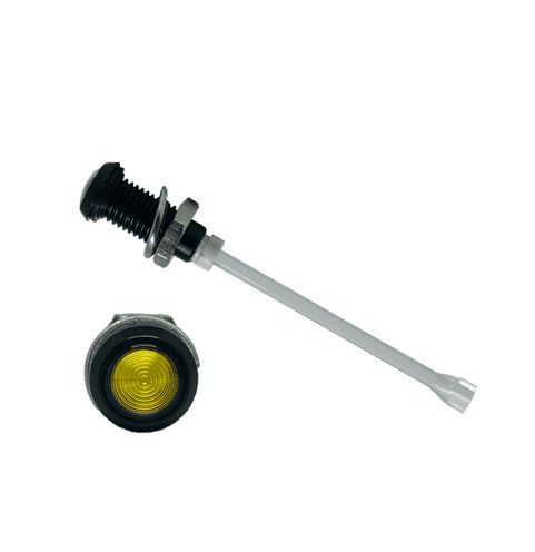 RHD-2390-F9PZY67PR Bivar, Panel Mount Vertical LED Light Pipe, Yellow Round Lens