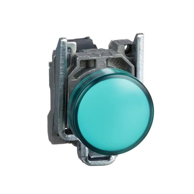 xb4bvb3 Schneider Electric Harmony XB4 Green LED Pilot Light, 22mm Cutout, IP66, IP67, IP69, IP69K, 24 V ac/dc
