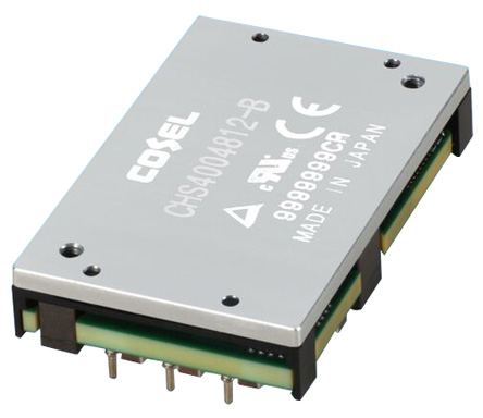 Cosel CHS DC-DC Converter, 12V dc/ 33A Output, 36 → 76 V dc Input, 396W, PCB Mount, +85°C Max Temp -40°C Min Temp
