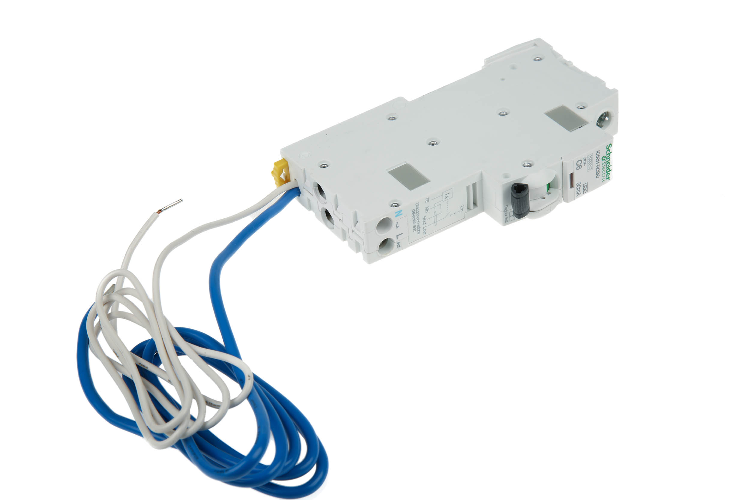 a9d11806 Schneider Electric Residual Current Circuit Breaker with Overload Protection, 6A Current Rating, 1-Pole, 30 mA Trip