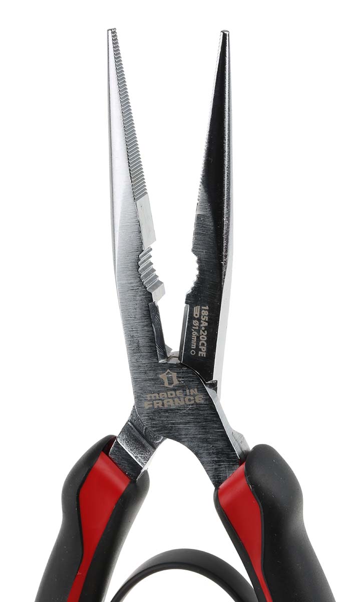 18520cpesls Facom Long Nose Pliers, 200 mm Overall, Straight Tip, 75mm Jaw