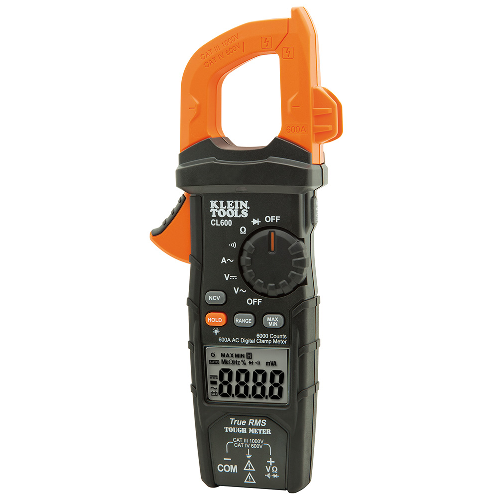 cl600 Klein Tools CL600 Clamp Meters, Max Current 600A ac CAT III 1000V