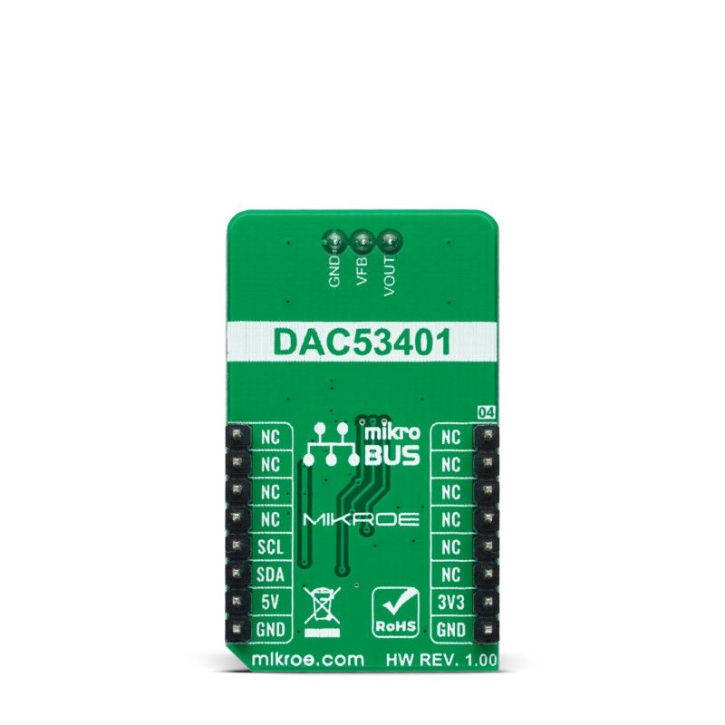 mikroe-4732 MikroElektronika MIKROE-4732 DAC 10 Click Add On Board Signal Conversion Development Tool