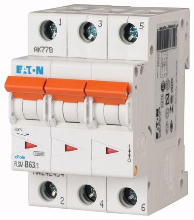 xPole PLSM MCB Mini Circuit Breaker 3P, 63 A, 10 kA, Curve C