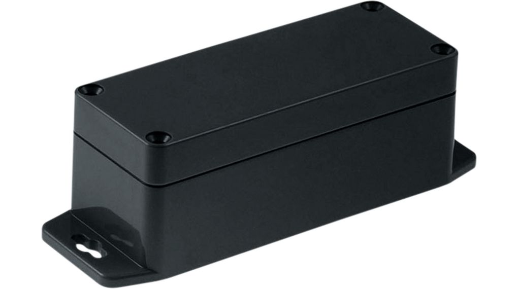 RND RND 455 Series Dark Grey ABS General Purpose Enclosure, IP65, Flanged, Dark Grey Lid, 90x35x35mm