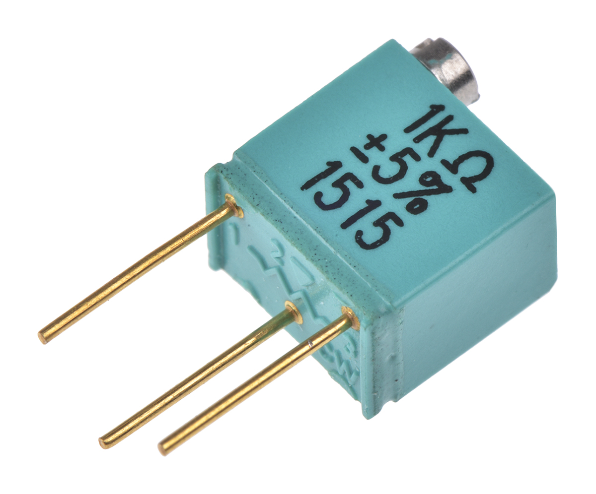 1kΩ, Through Hole Trimmer Potentiometer 0.25W Top Adjust VPG Foil Resistors, 1240