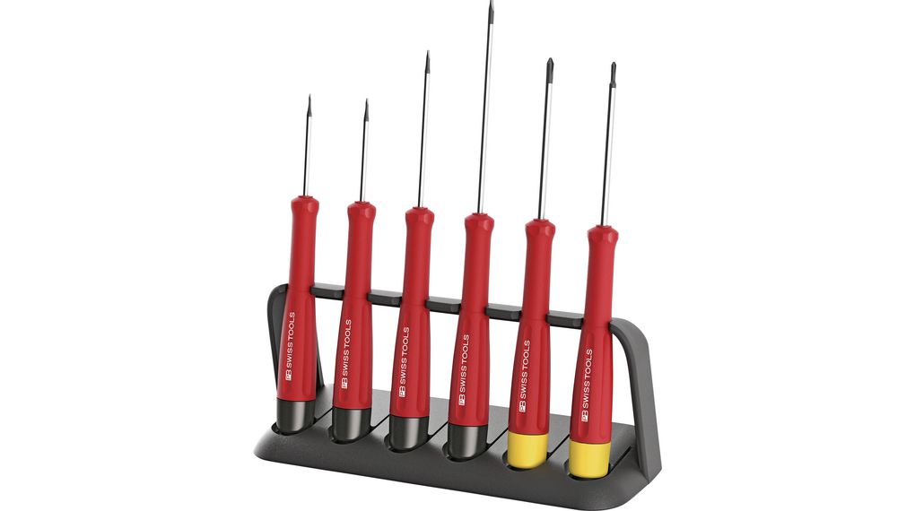 PB SWISS TOOLS Phillips, Slotted Electronic Screwdriver Set, 6-Piece