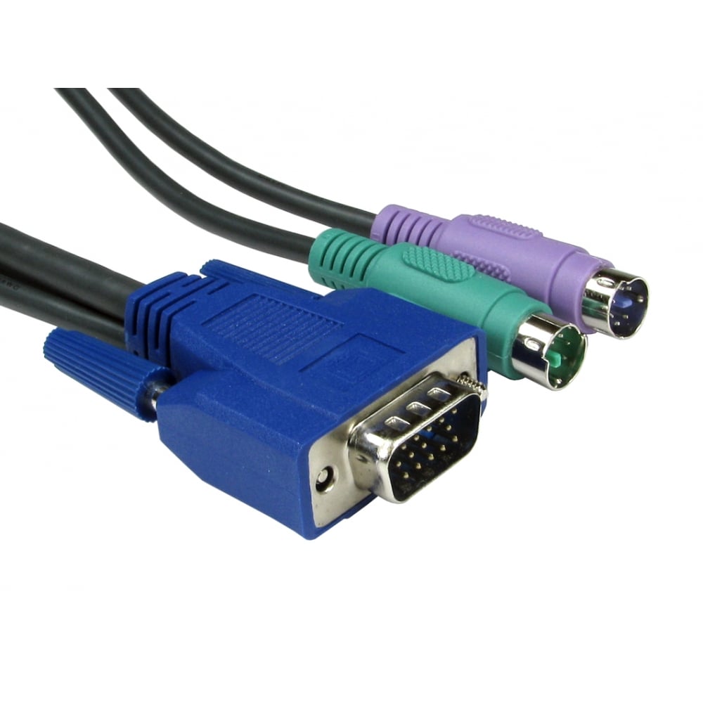kvm-505 Rextron 2 Port Dual Monitor PS/2 SVGA, VGA KVM Switch