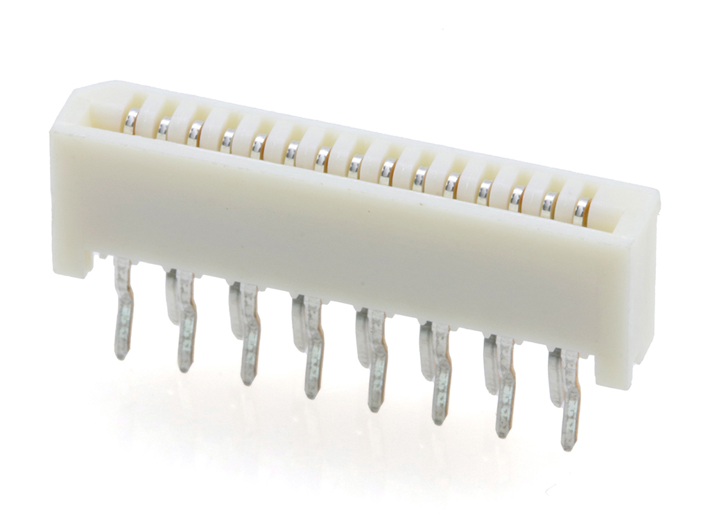 Molex, 52806, 52806-1510 0.3mm Pitch 15 Way Right Angle FPC Connector, Bottom
