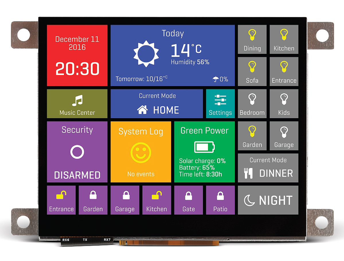 MikroElektronika MIKROE-2277 TFT LCD Colour Display / Touch Screen, 3.5in SVGA, 240 x 320pixels