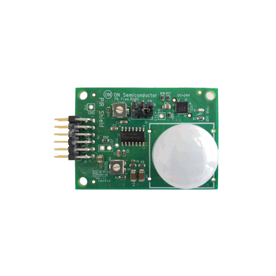onsemi PIR (Passive Infrared) Shield Evaluation Board Infrared Sensor Evaluation Board for NCS36000DG, PCA9655EMTTXG