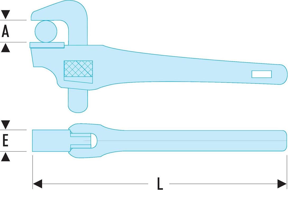135a14 Facom 135A.14 Pipe Wrench, 350 mm Overall