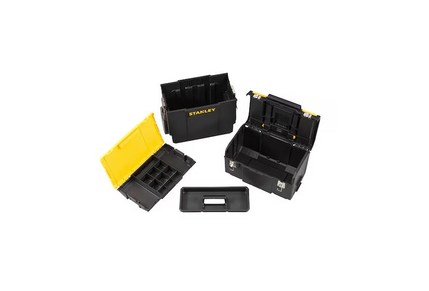 1-70-327 Stanley 2 in 1 2 drawers  Plastic Tool Box 2 Wheels, 470 x 573 x 295mm