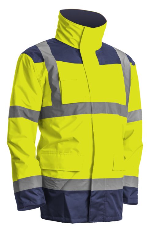Coverguard KANATA Navy, Yellow Unisex Hi Vis Parka, S
