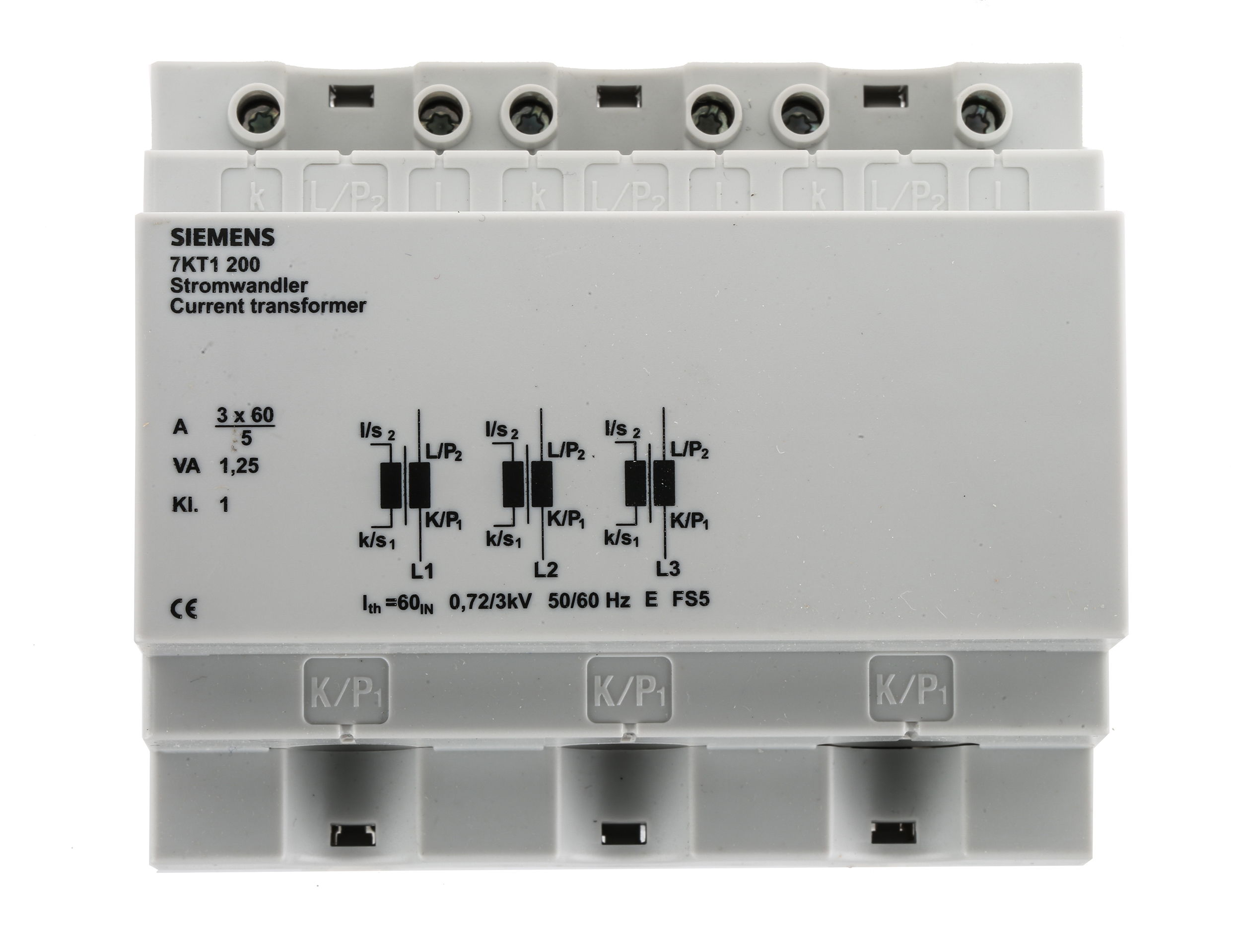 Siemens 7KT12 Series Current Transformer 60 A 60:5 A 13 mm Bore