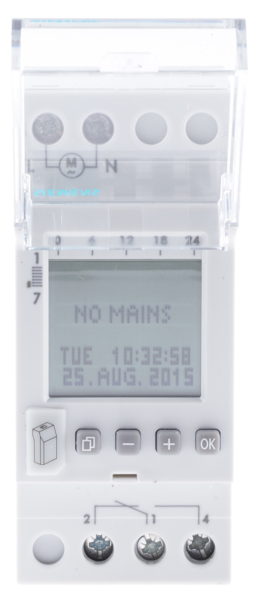 7lf4521-0 Siemens Digital DIN Rail Time Switch, 1-Channel 230 V ac