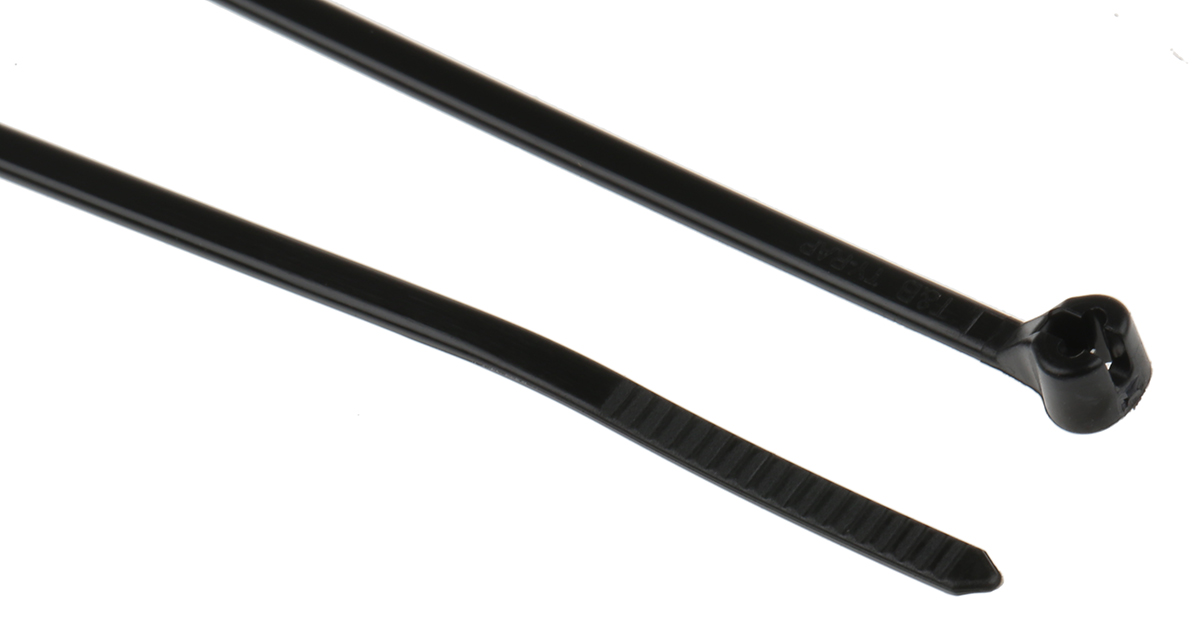 Thomas & Betts Cable Tie, Weather Resistant, 203.2 mm x 2.29mm, Black Polyamide 66