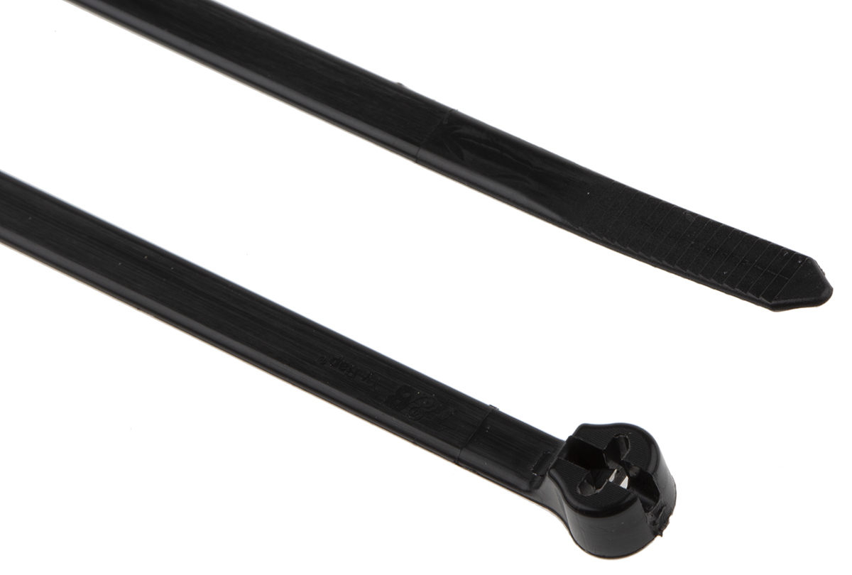 Thomas & Betts Cable Tie, Weather Resistant, 360.68 mm x 4.83mm, Black Polyamide 66