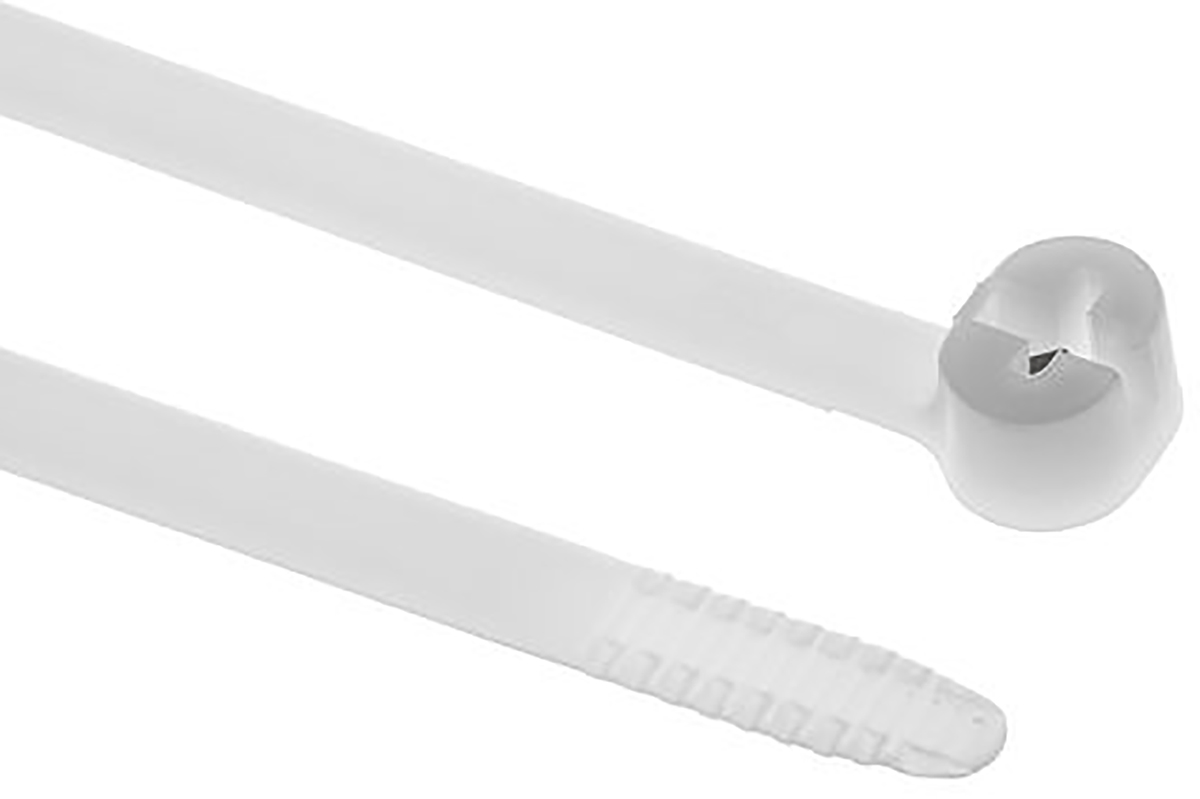 Thomas & Betts Cable Tie, Non-Releasable, 340.36 mm x 6.86mm, Natural Polyamide 66
