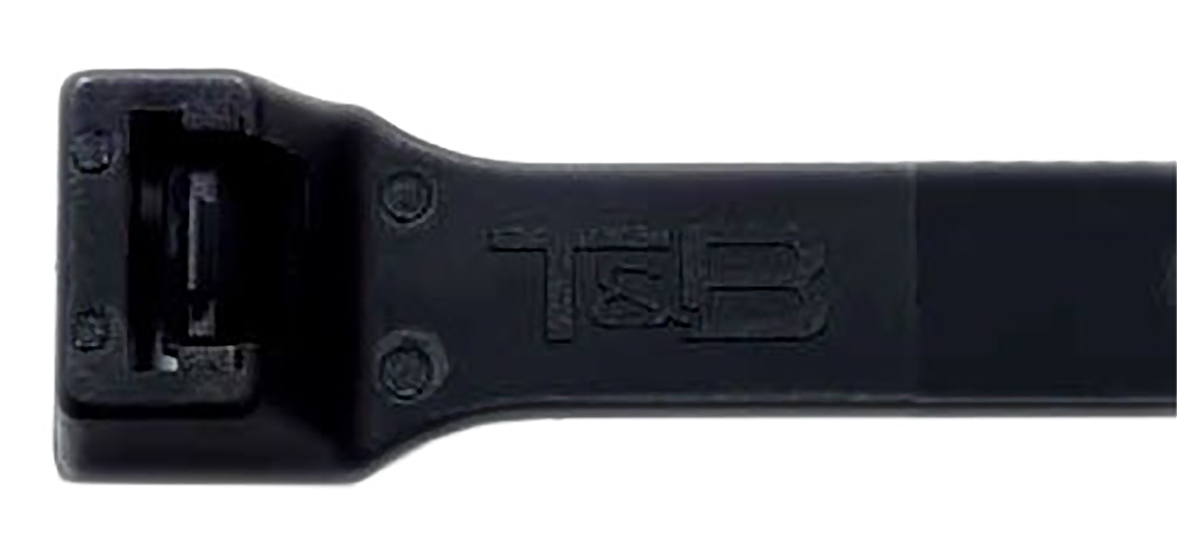 Thomas & Betts Cable Tie, Non-Releasable, 1.03 m x 8.76mm, Black Polyamide 66