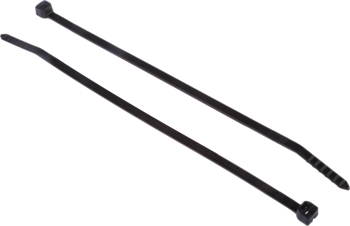 Thomas & Betts Cable Tie, Non-Releasable, 142 mm x 3.6mm, Black Polyamide 66
