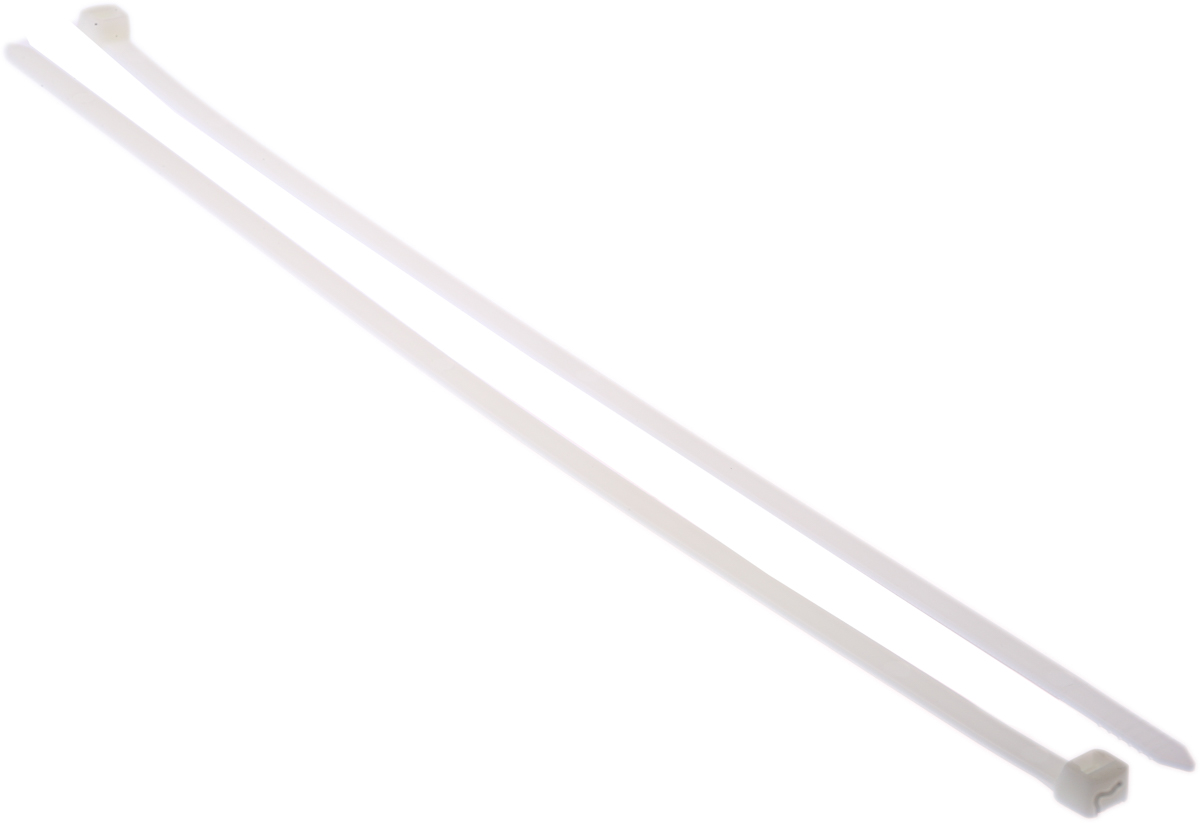 Thomas & Betts Cable Tie, Non-Releasable, 375 mm x 7.6mm, White Polyamide 66