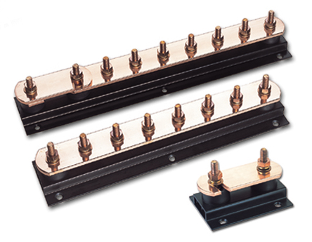 WJ Furse Copper Earth Bar L. 750 mm x W. 90mm x H. 90 mm 12 Ways