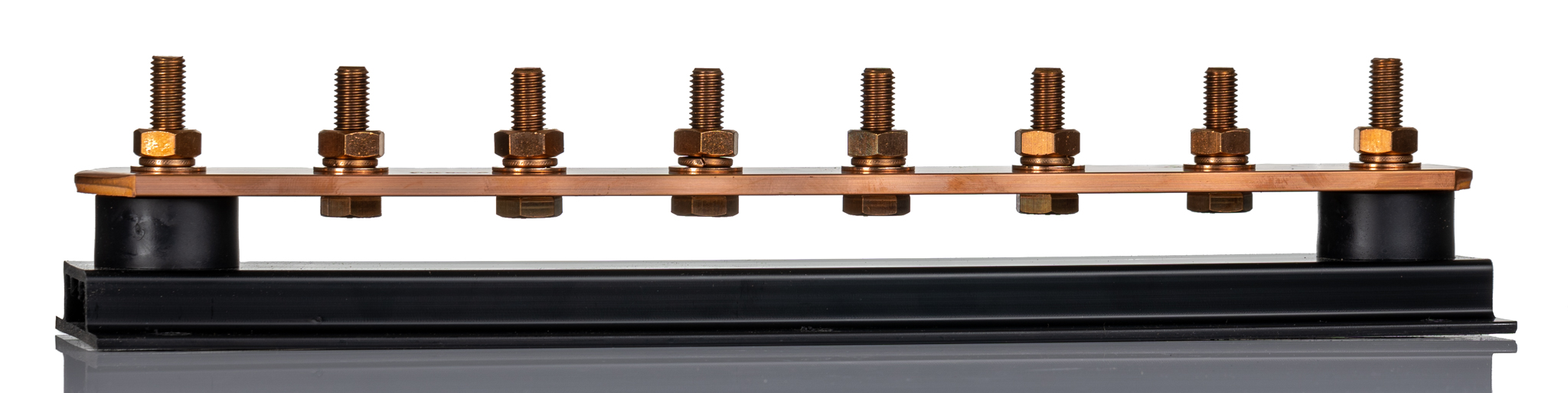 WJ Furse Copper Earth Bar L. 400 mm x W. 90mm x H. 90 mm 6 Ways